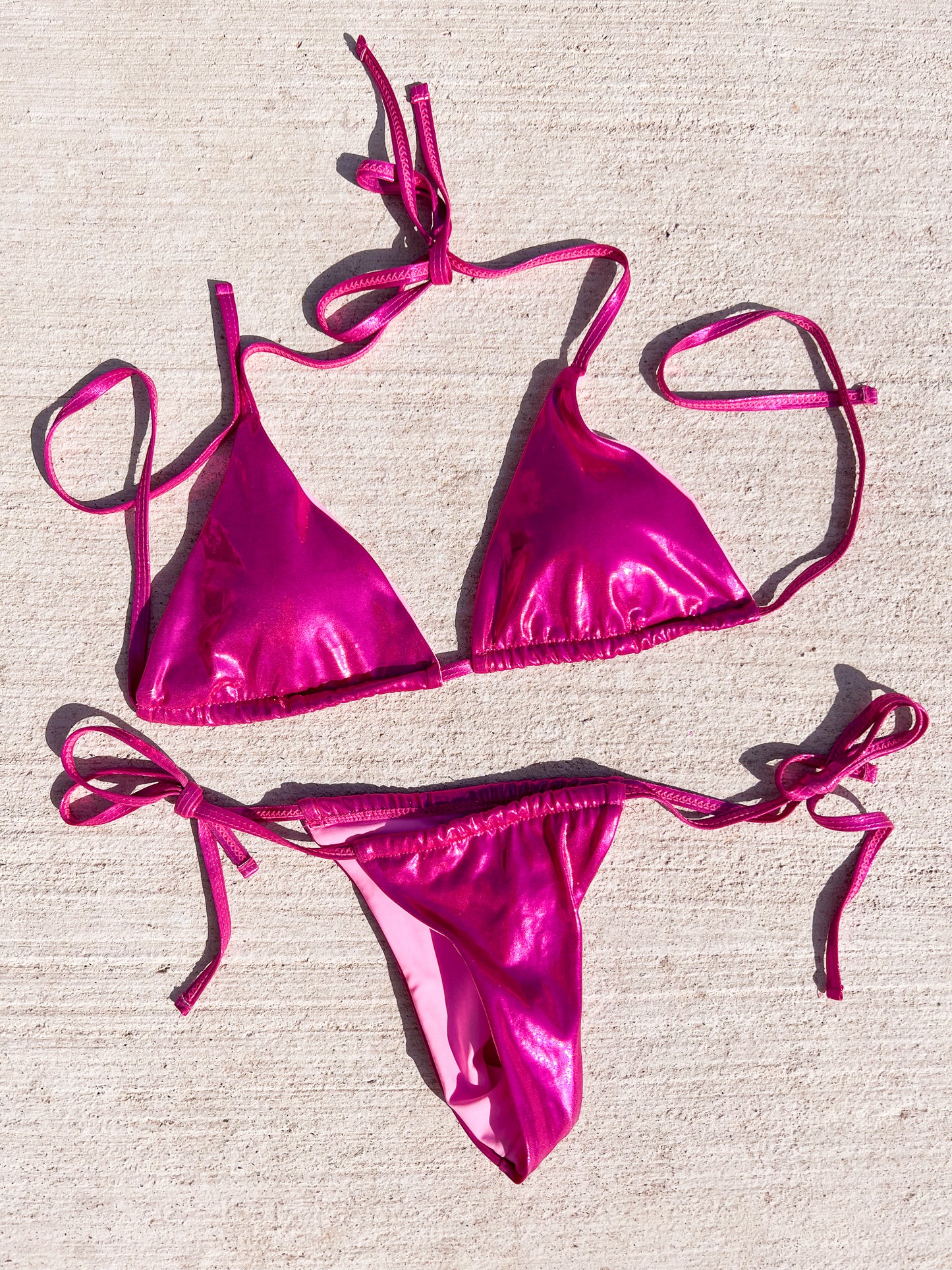 Cadmium Pink Triangle Top